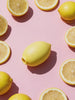 Lem rolling among fresh lemons